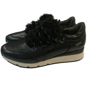 Pikolinos Black Leather Shoes Sneakers Lace-Up Size 37 (6.5-7)